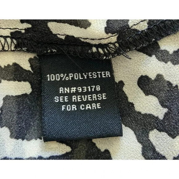 NWT Premise Studio Blouse Shirt Black Cream Sheer Size Small S New - Picture 4 of 5